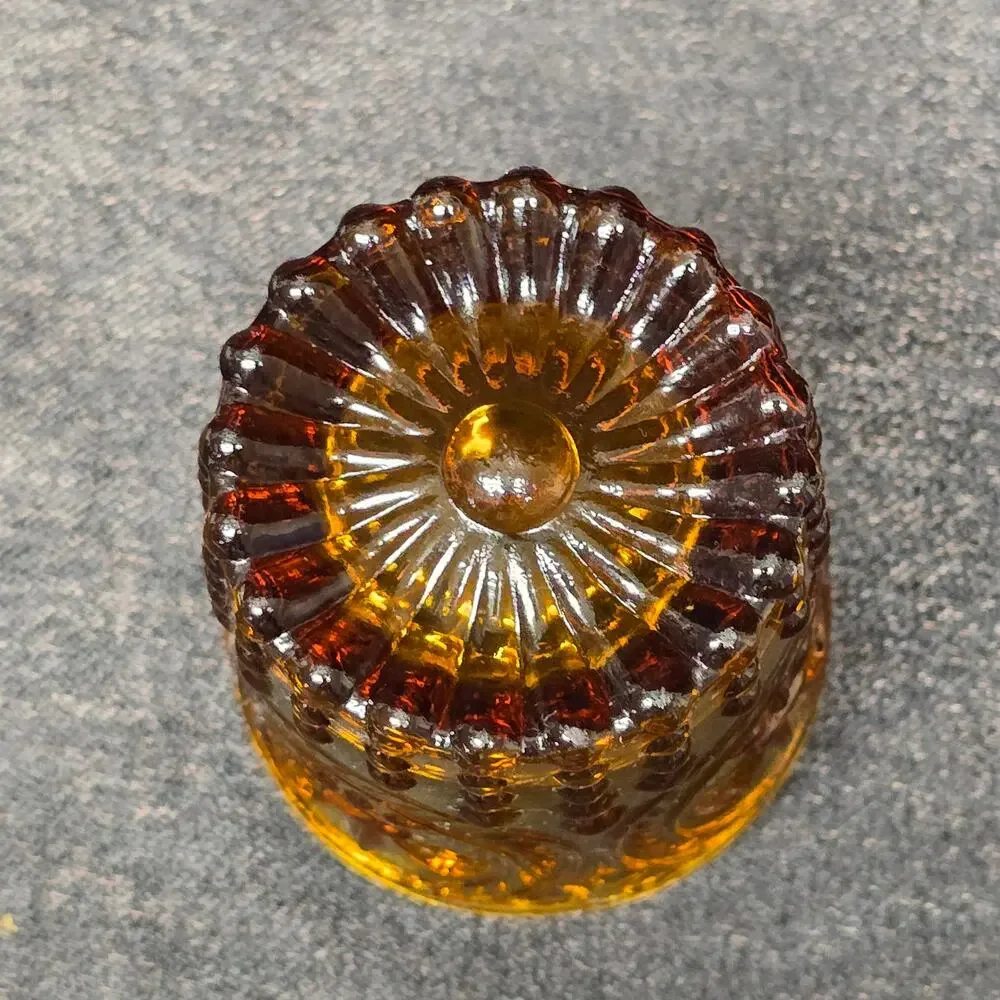 Vintage Fleur-De-Lys Mini Jar Shot Glass Votive Candle Holder Home Decor Display